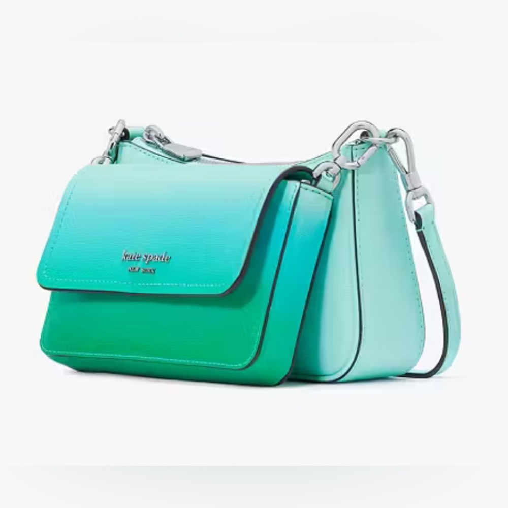 Kate Spade NWT Double Up Ombre Crossbody - Mint Lique